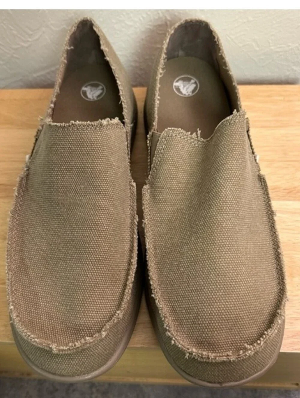 CROCS Kaleb Canvas Frayed Slip-On Loafers